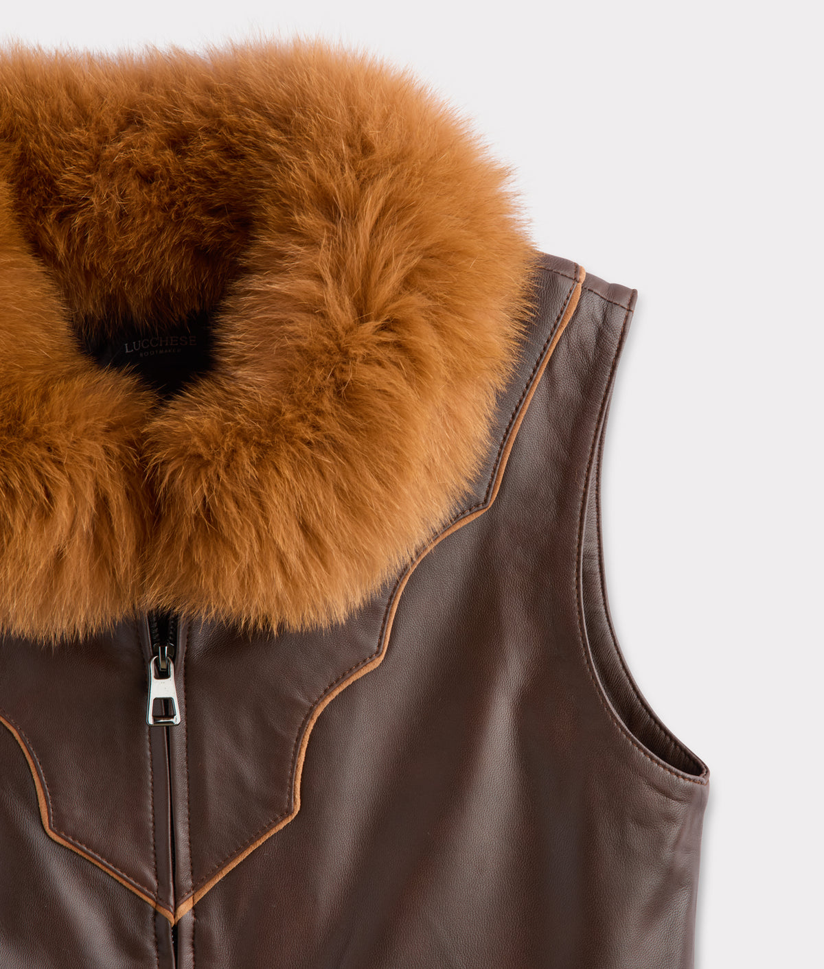 Duchess Of The Range Fur Vest :: Brown 8