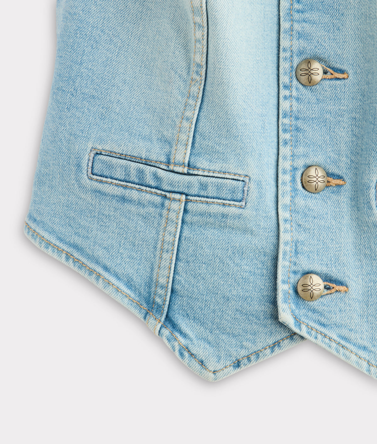 Riley Denim Vest :: Desert Sky Blue 6