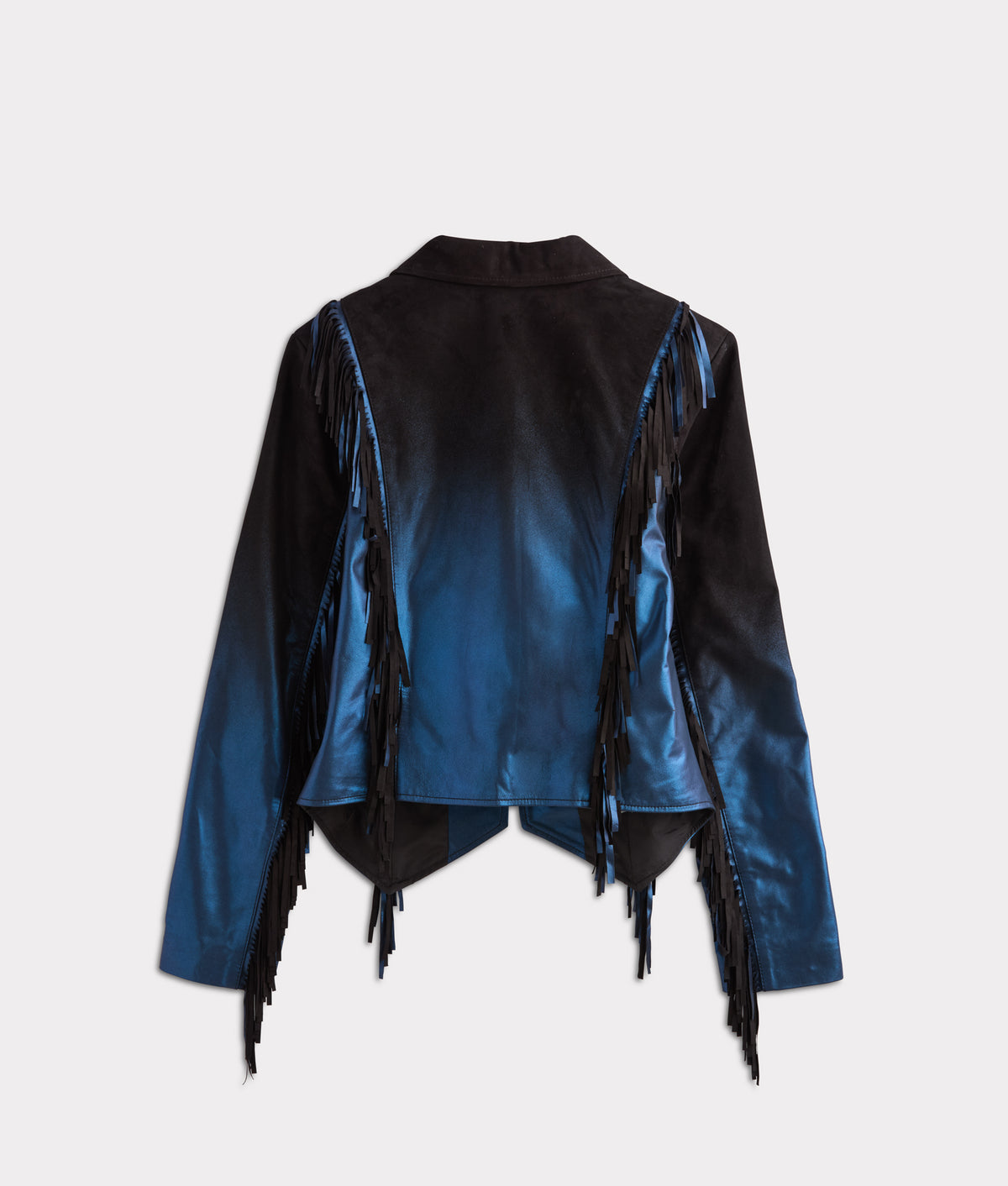 Nightfall Fringe Jacket :: Black/Blue 9