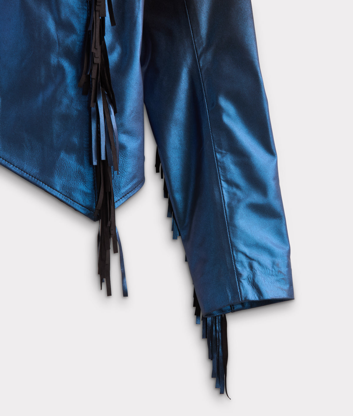 Nightfall Fringe Jacket :: Black/Blue 14