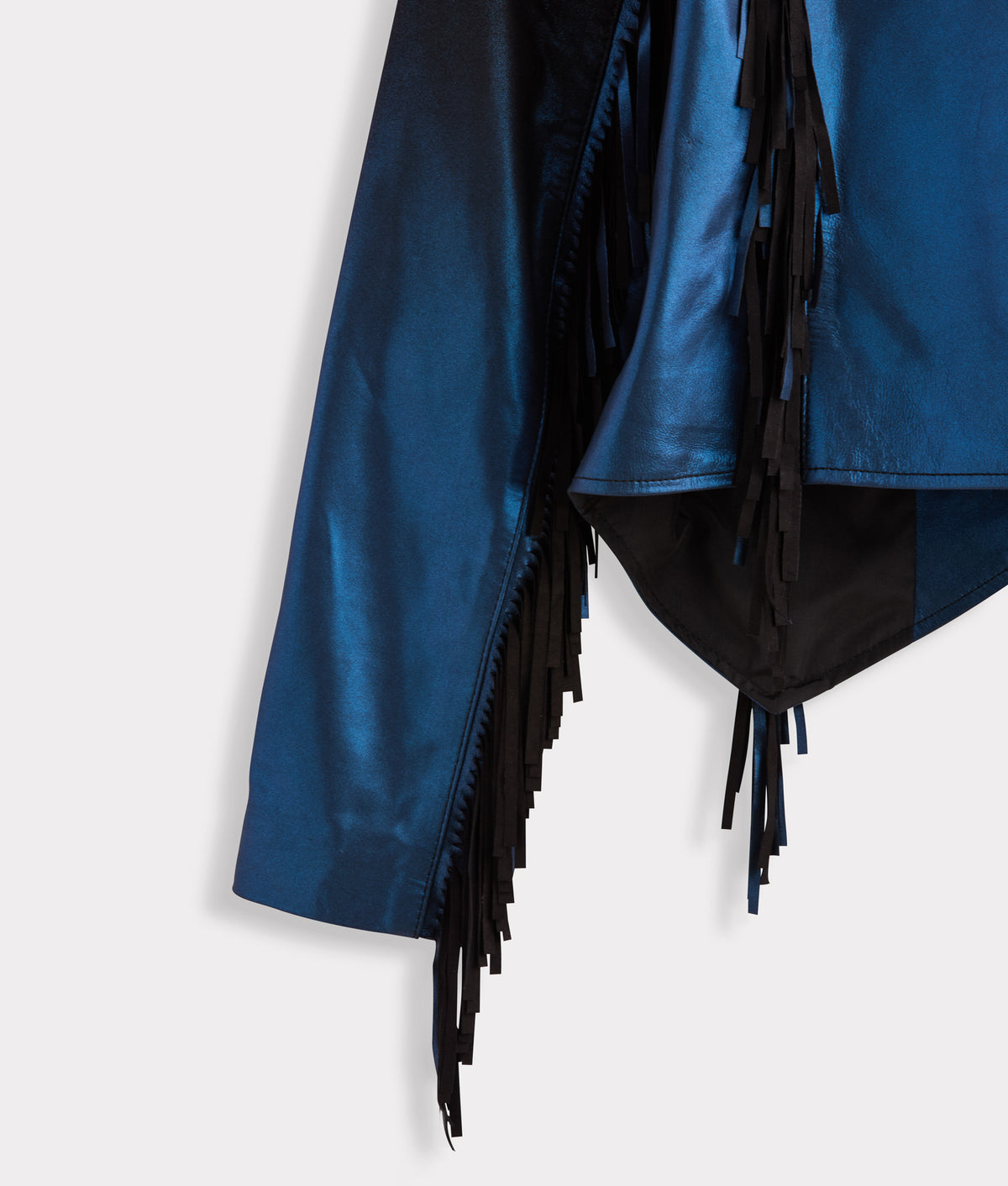 Nightfall Fringe Jacket :: Black/Blue 13
