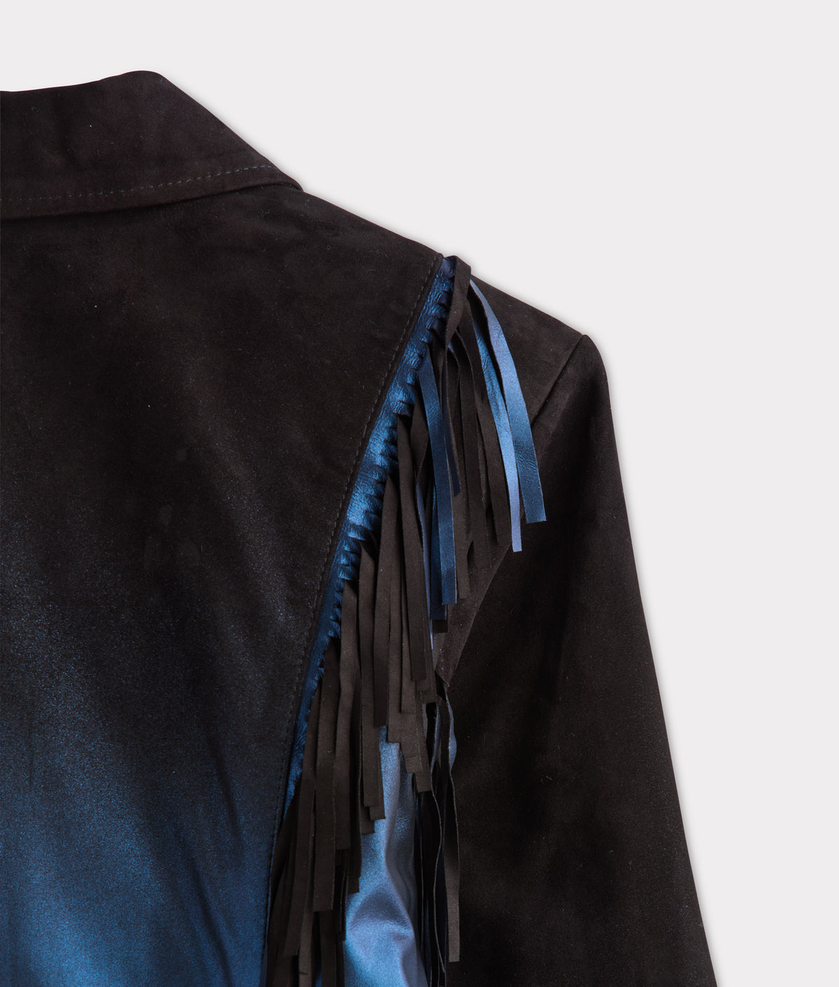 Nightfall Fringe Jacket :: Black/Blue 11