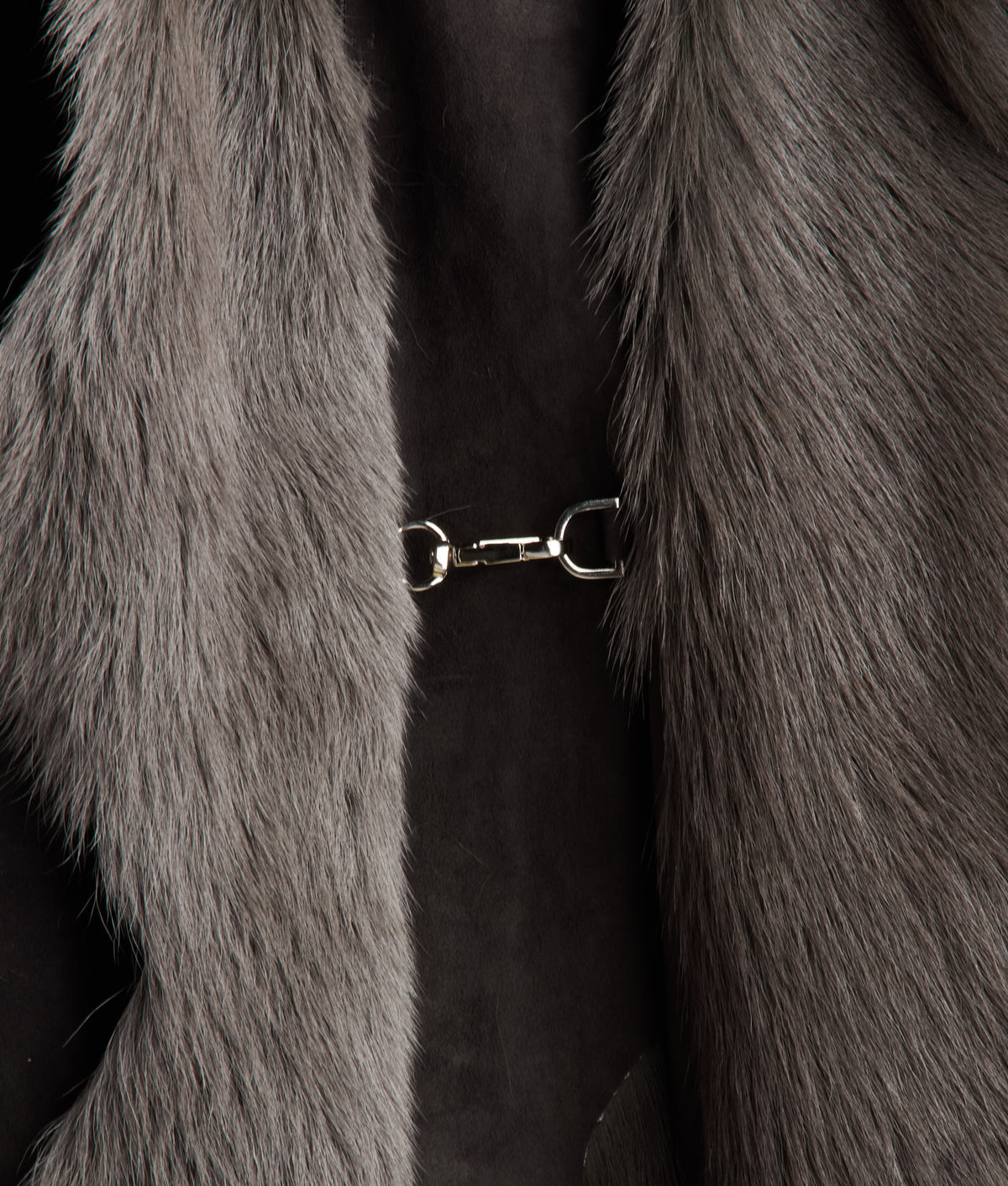 Tatum Kidskin Goat Coat With Belt :: Grey 9