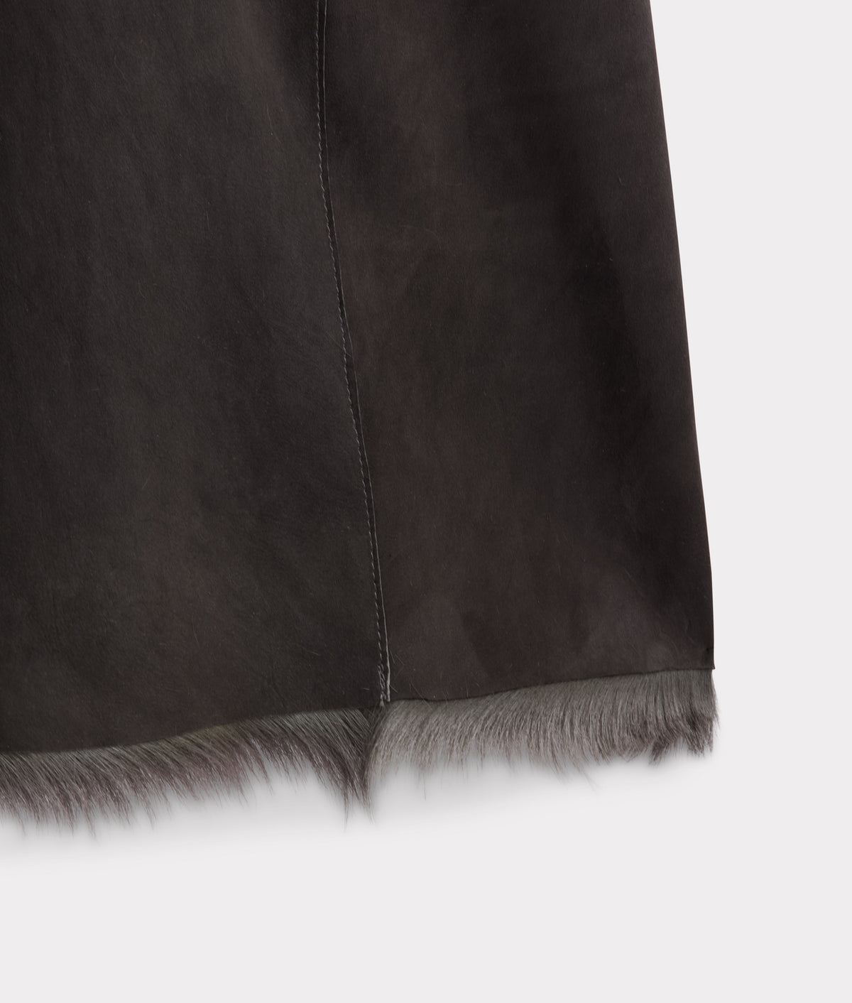Tatum Kidskin Goat Coat With Belt :: Grey 7