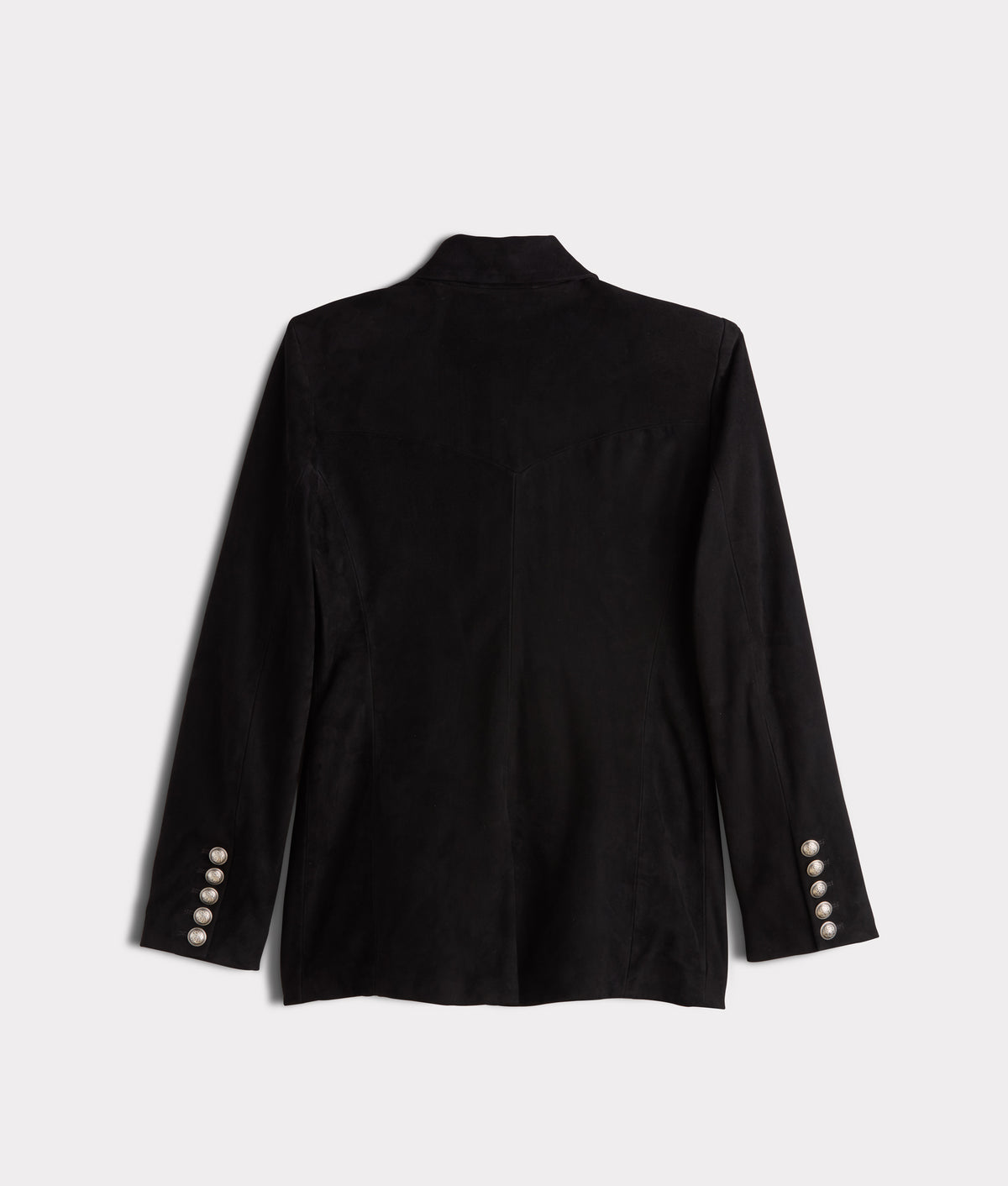 Valerie Suede Blazer With Fringe :: Black 5