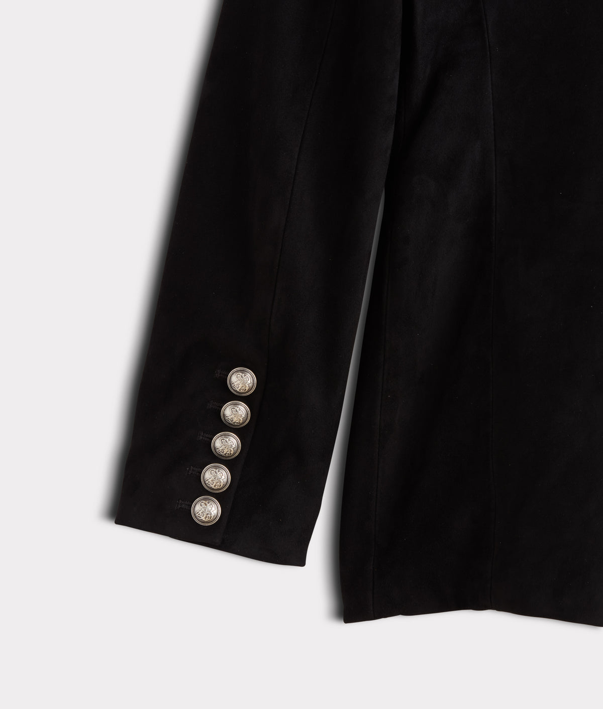 Valerie Suede Blazer With Fringe :: Black 6