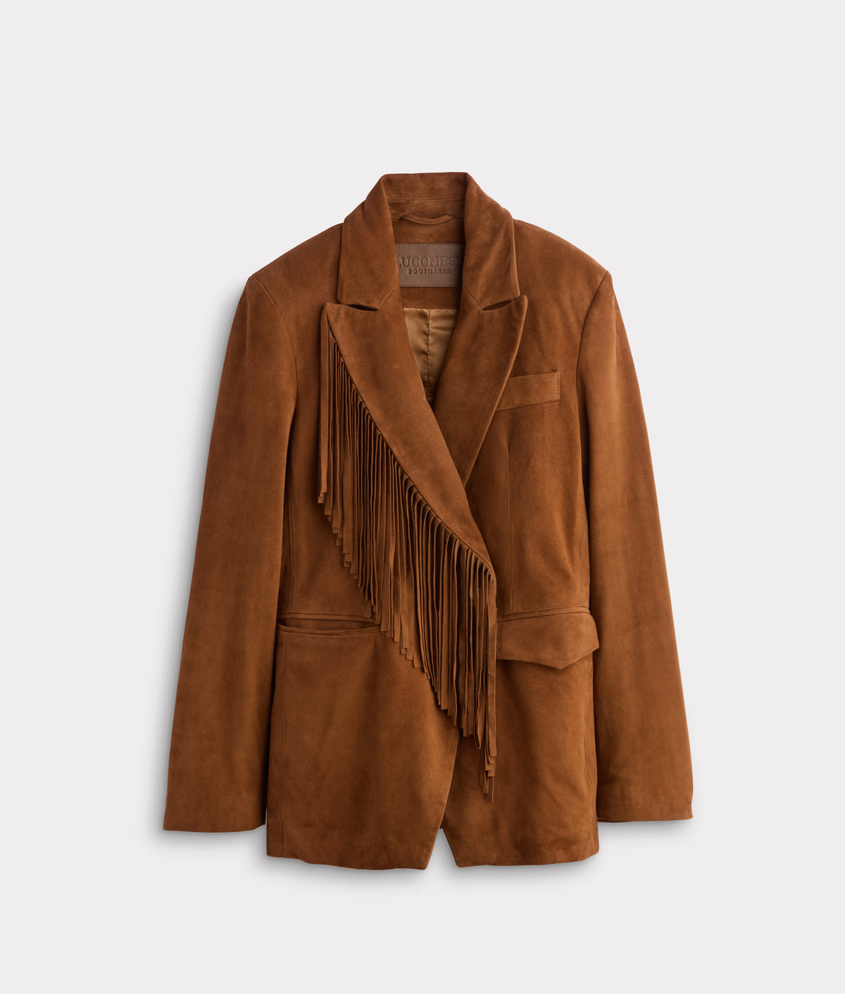 Valerie Suede Blazer :: Cognac 1