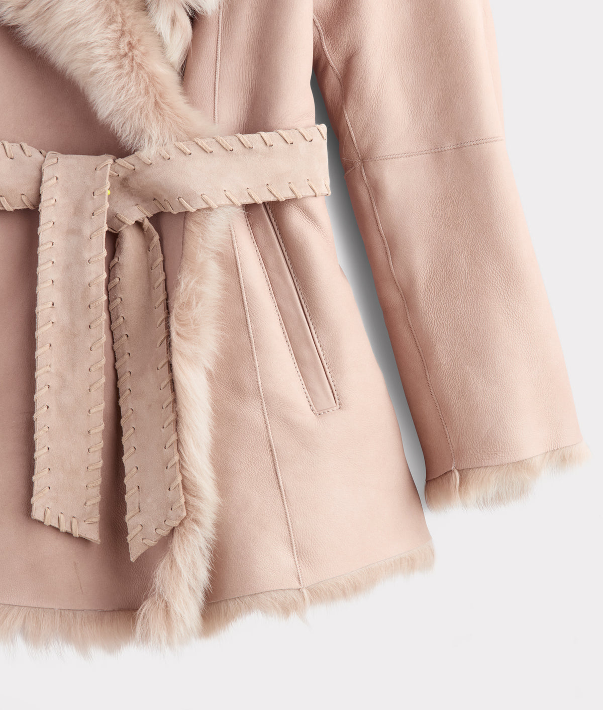 Skye Shearling Coat :: Grey 4