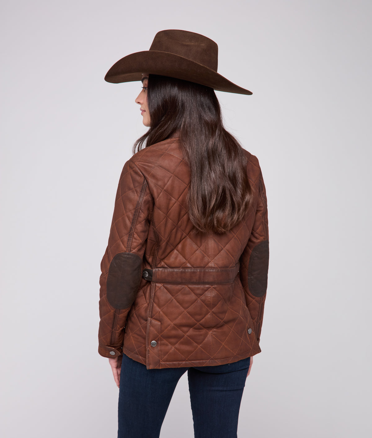 Wasatch Quilted Leather Jacket :: Bourbon 5