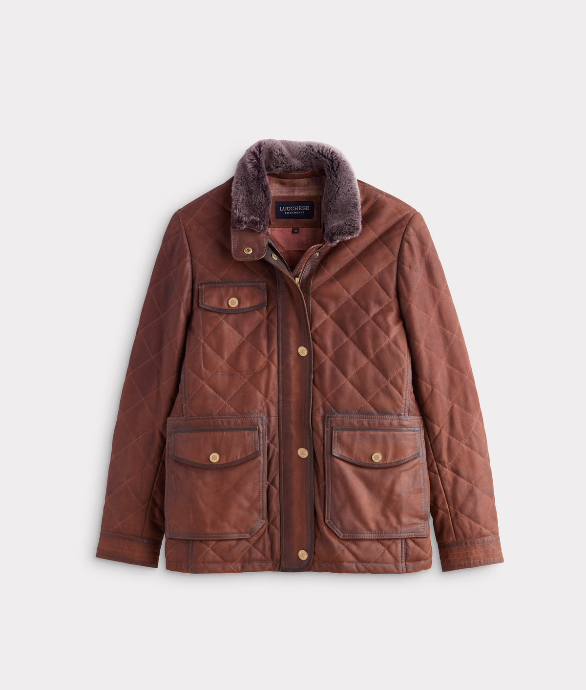 Wasatch Quilted Leather Jacket :: Bourbon 1