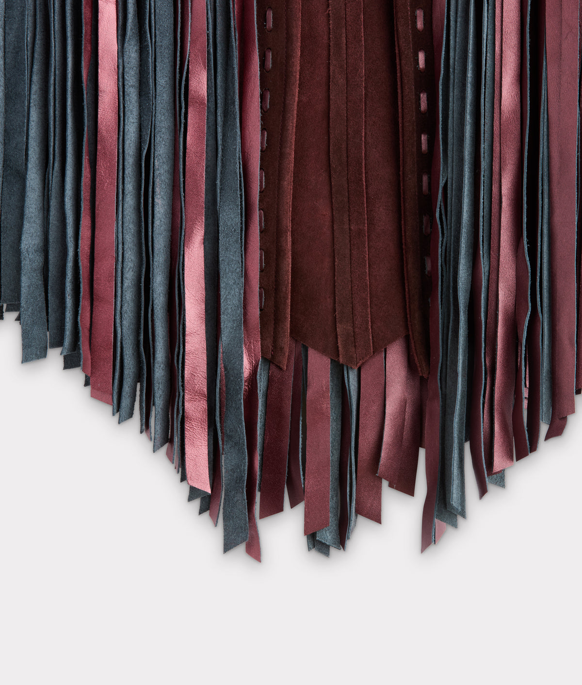 Shayanne Fringe Cape :: Black Cherry 9
