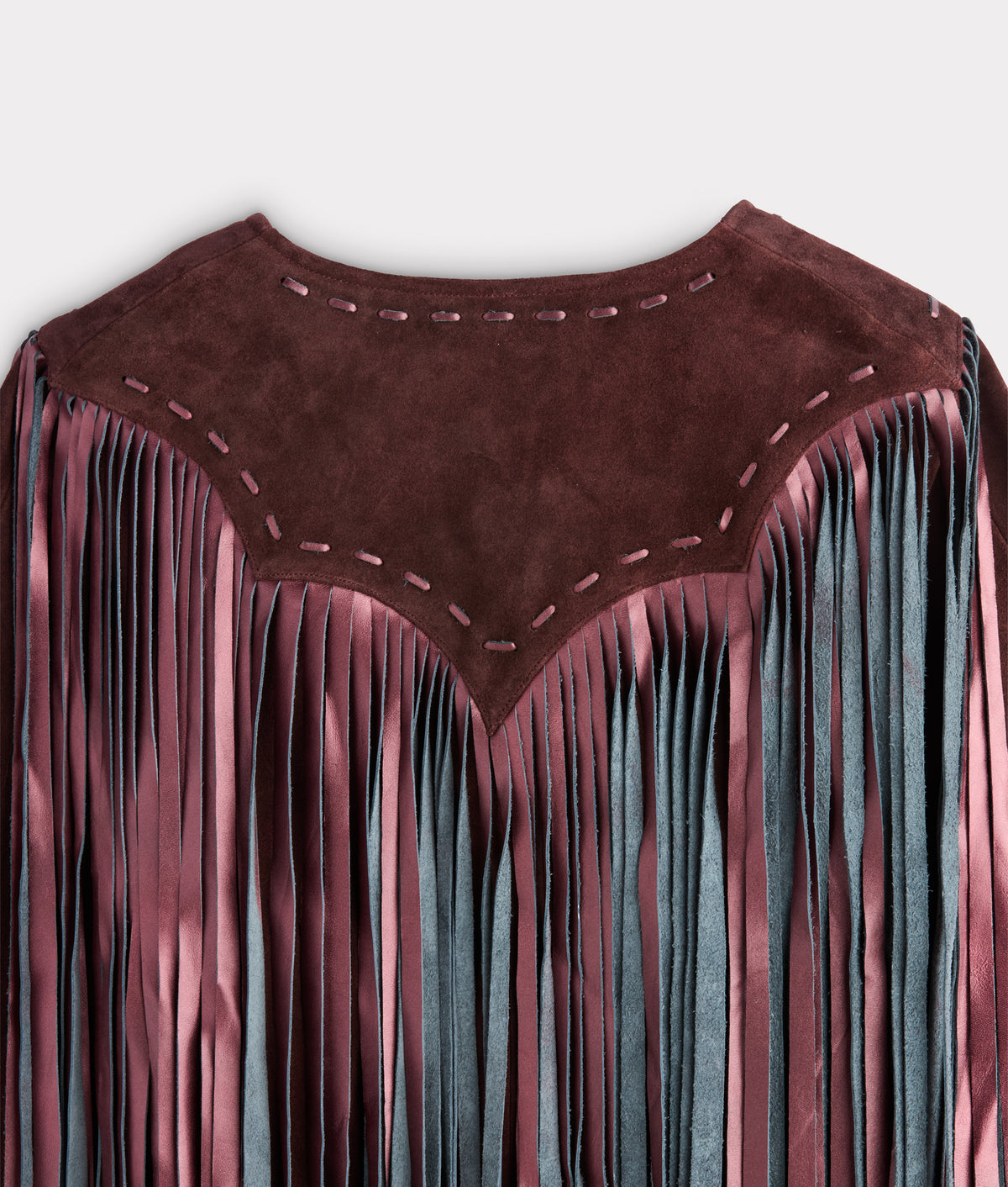 Shayanne Fringe Cape :: Black Cherry 4