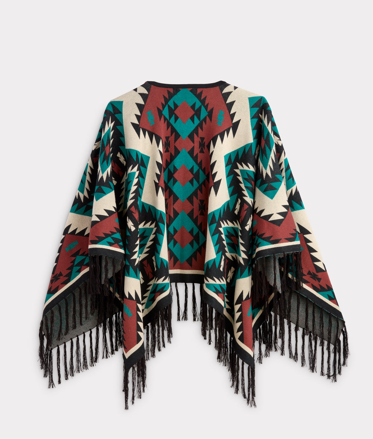 Alpaca Fleece Cape :: Blue/Multi 3