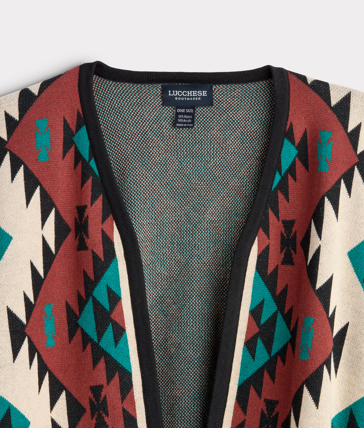 Alpaca Fleece Cape :: Blue/Multi 4