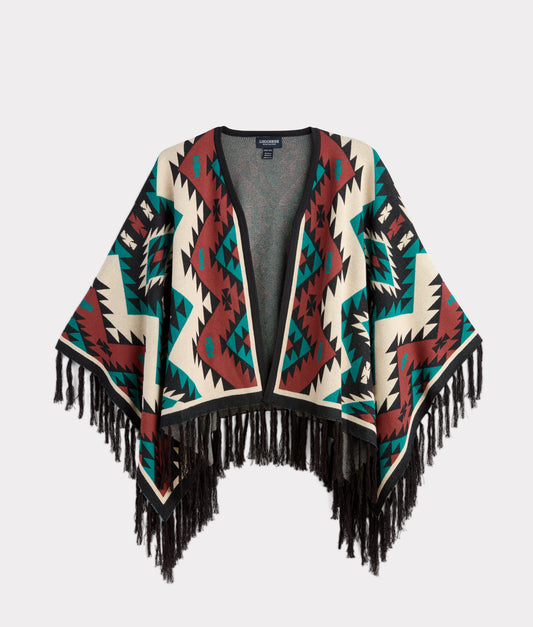 Alpaca Fleece Cape :: Blue/Multi