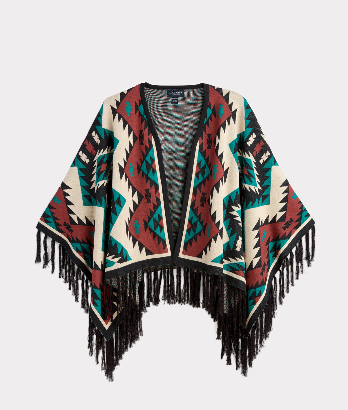 Alpaca Fleece Cape :: Blue/Multi 1