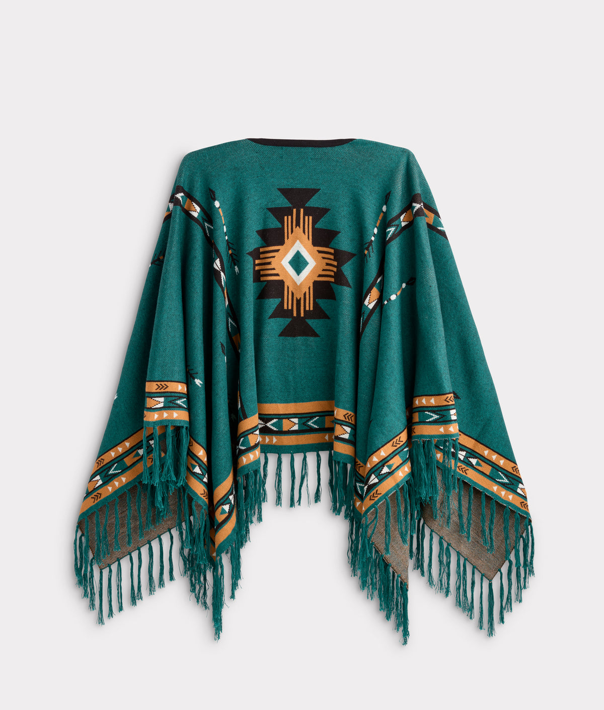 Alpaca Fleece Cape :: White/Multi 3