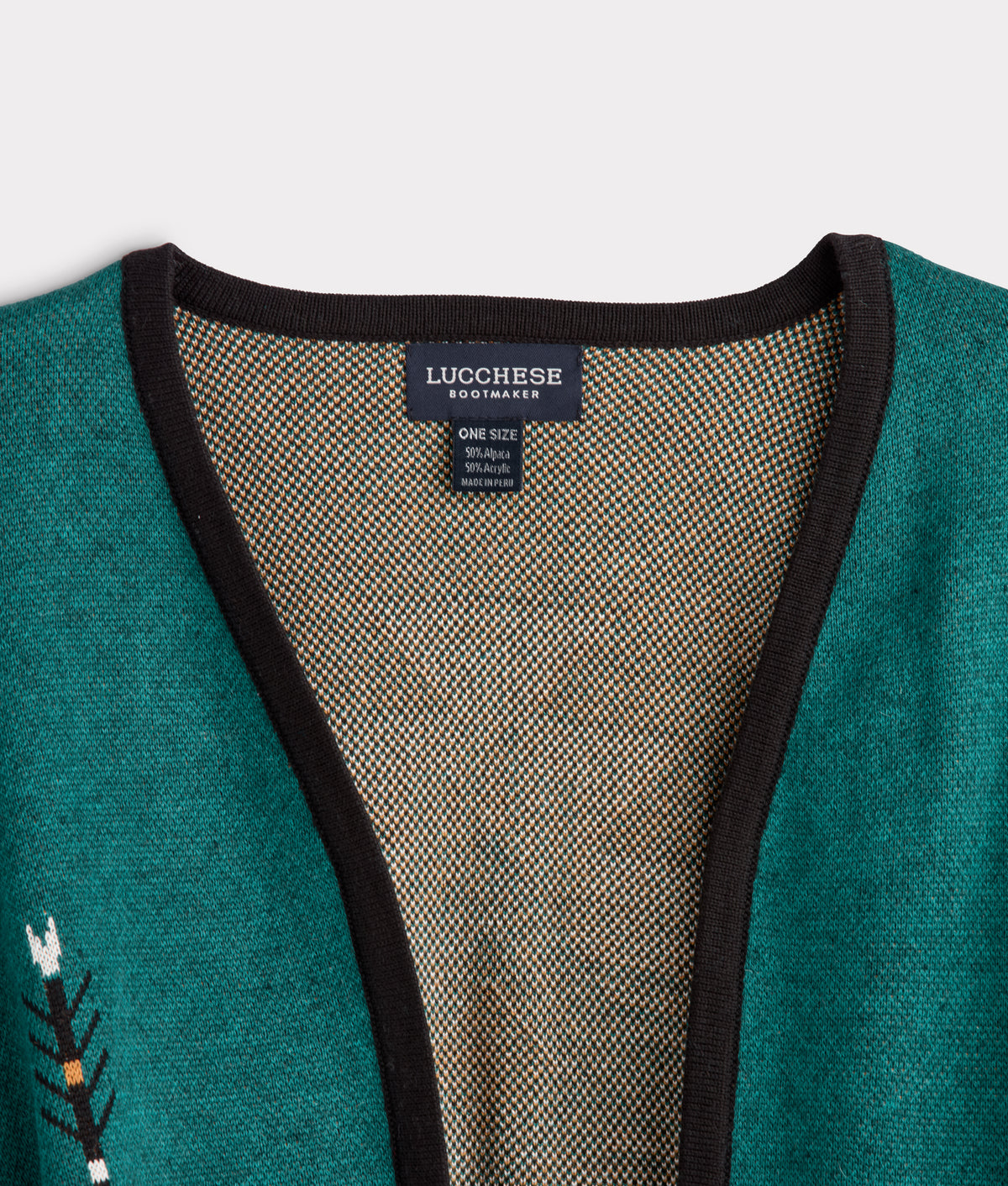 Alpaca Fleece Cape :: White/Multi 6