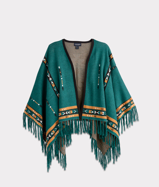 Alpaca Fleece Cape :: White/Multi