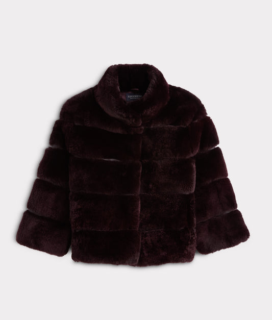 Leona Shared Rex Coat :: Black Cherry