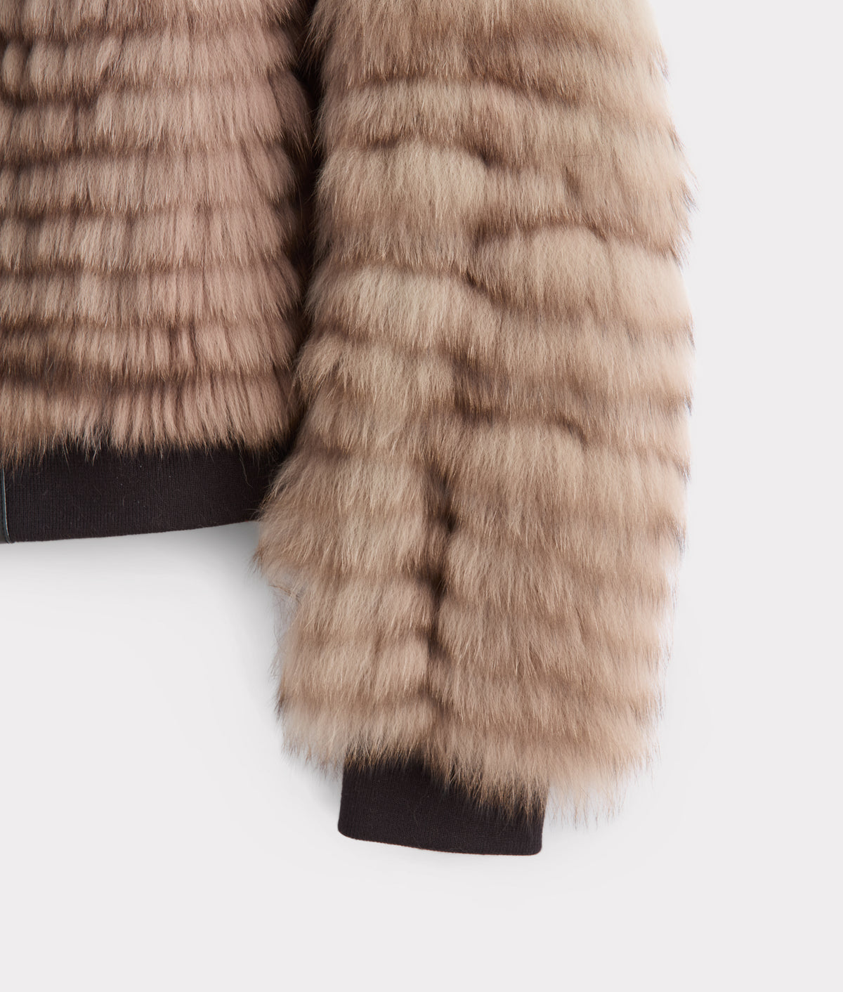 Amelia Fur Bomber Jacket :: Stone 8