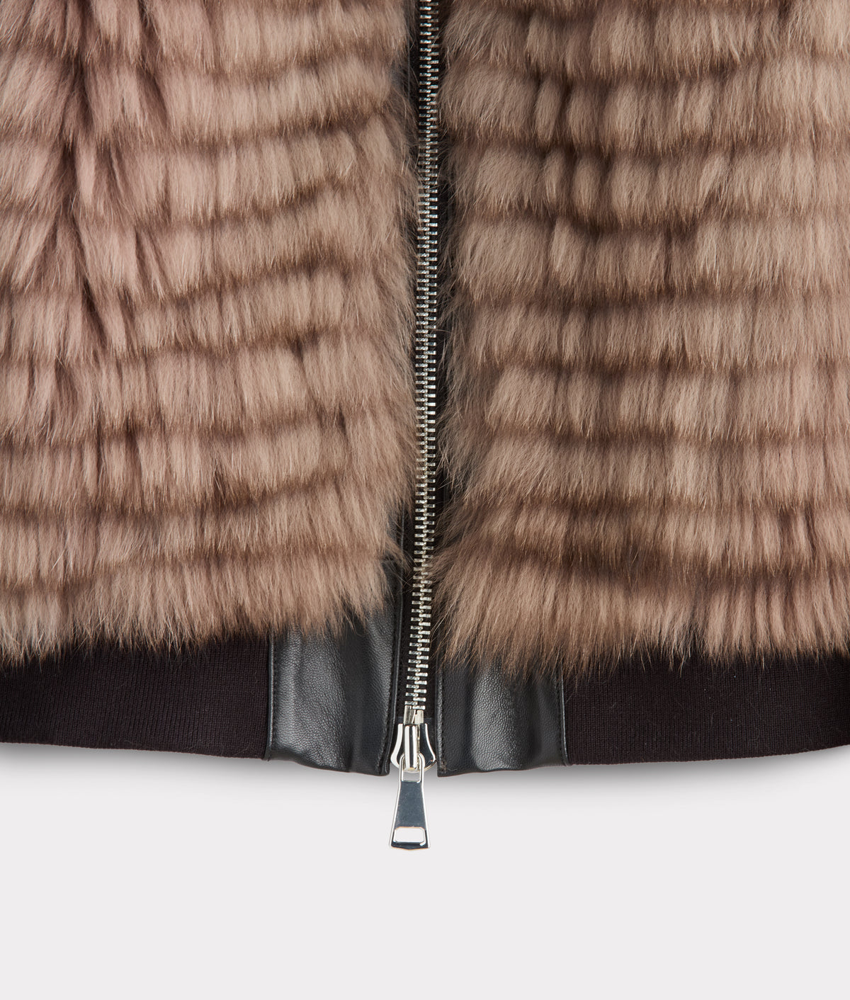 Amelia Fur Bomber Jacket :: Stone 6