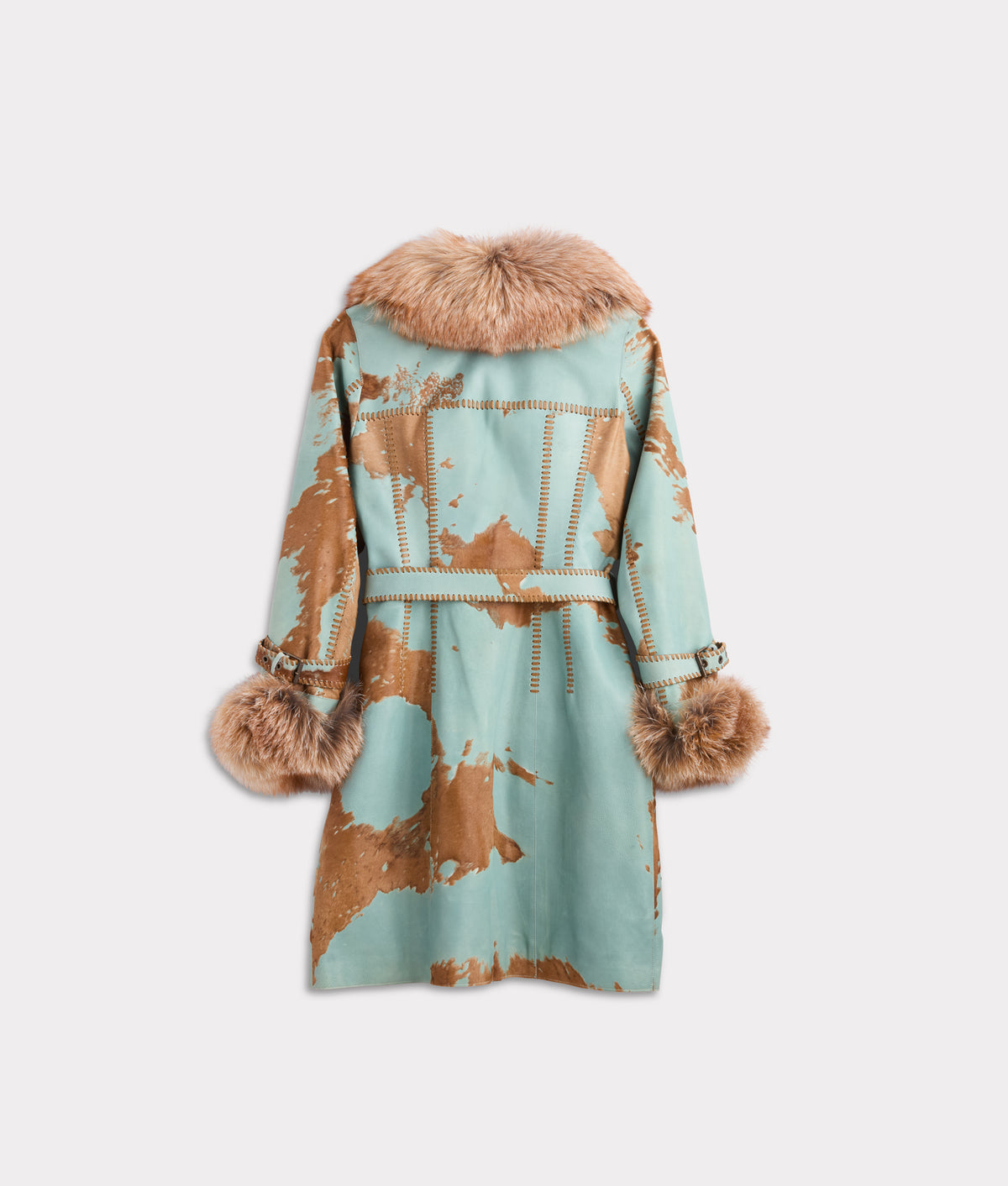 Calista Coat :: Turquoise/Brown 2