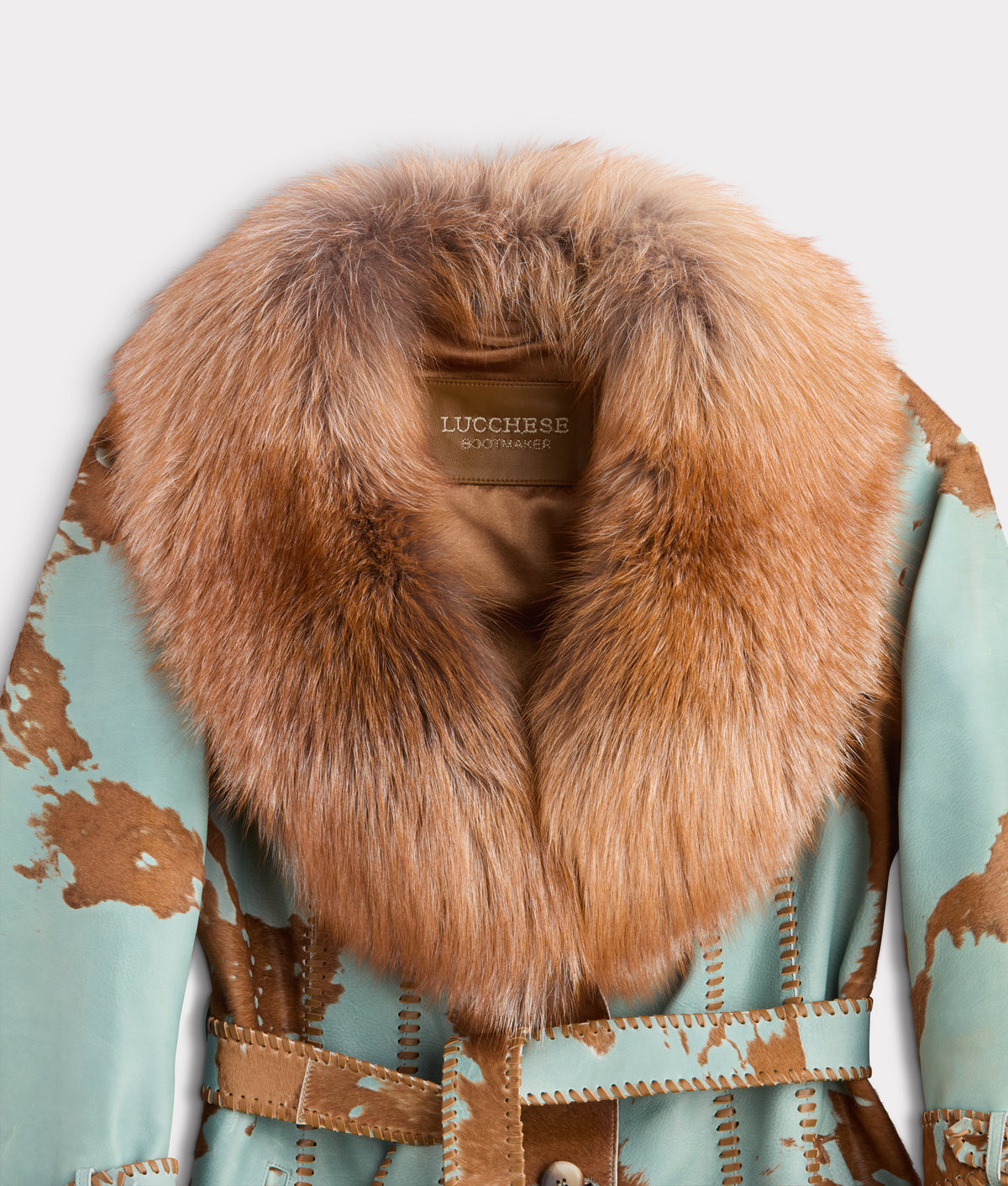 Calista Coat :: Turquoise/Brown 3