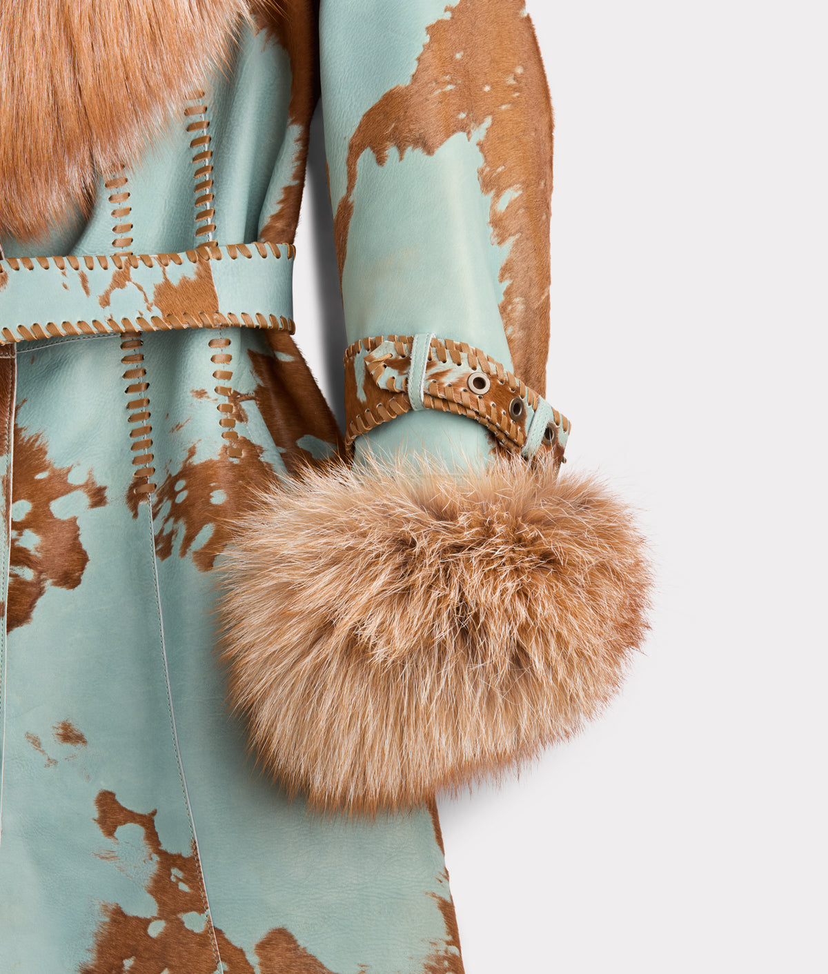 Calista Coat :: Turquoise/Brown 6