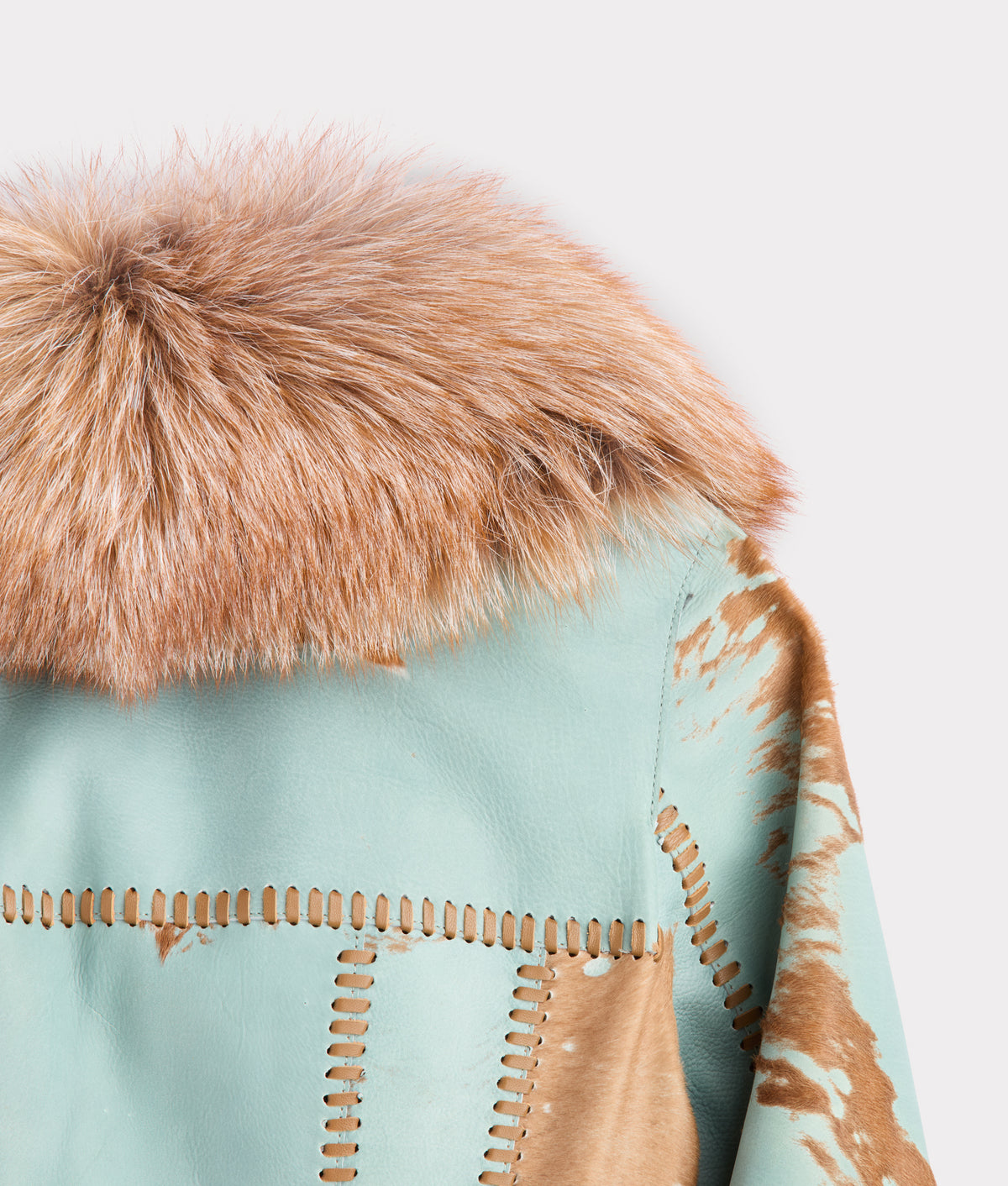 Calista Coat :: Turquoise/Brown 4