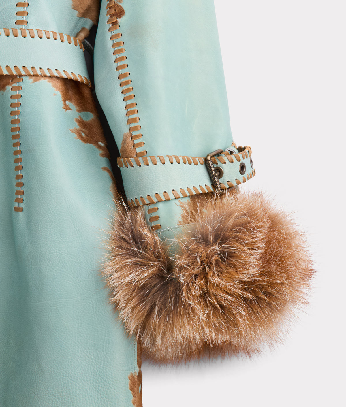 Calista Coat :: Turquoise/Brown 5