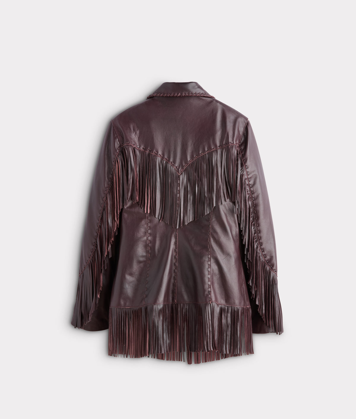 Tallulah Fringe Jacket :: Black Cherry 2