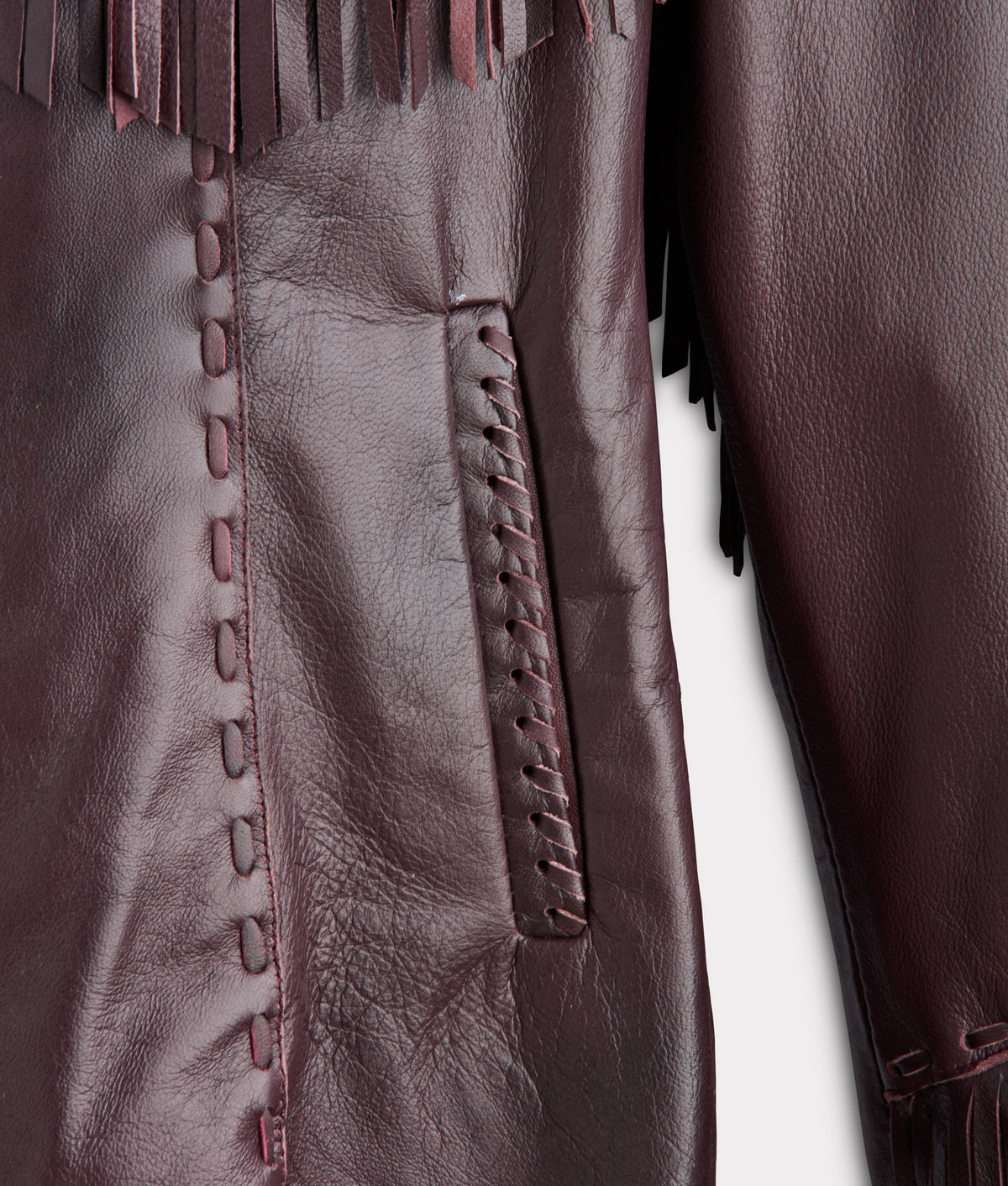 Tallulah Fringe Jacket :: Black Cherry 4