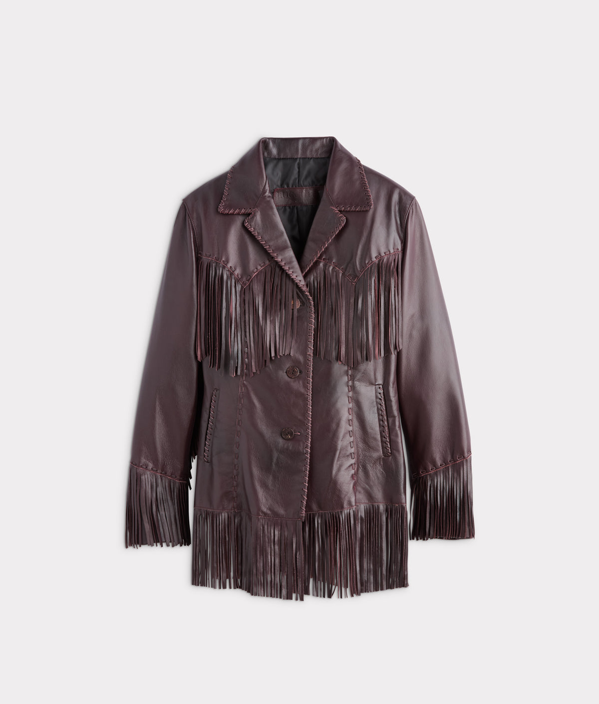 Tallulah Fringe Jacket :: Black Cherry 1