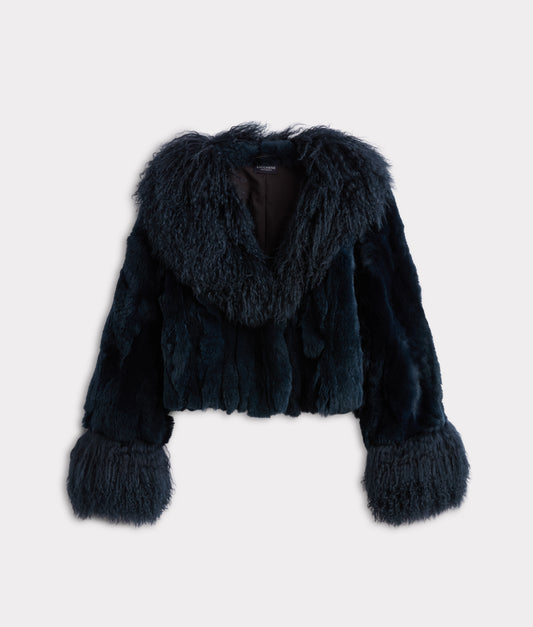 Melbourn Rabbit & Tibetan Lamb Jacket :: Turquoise