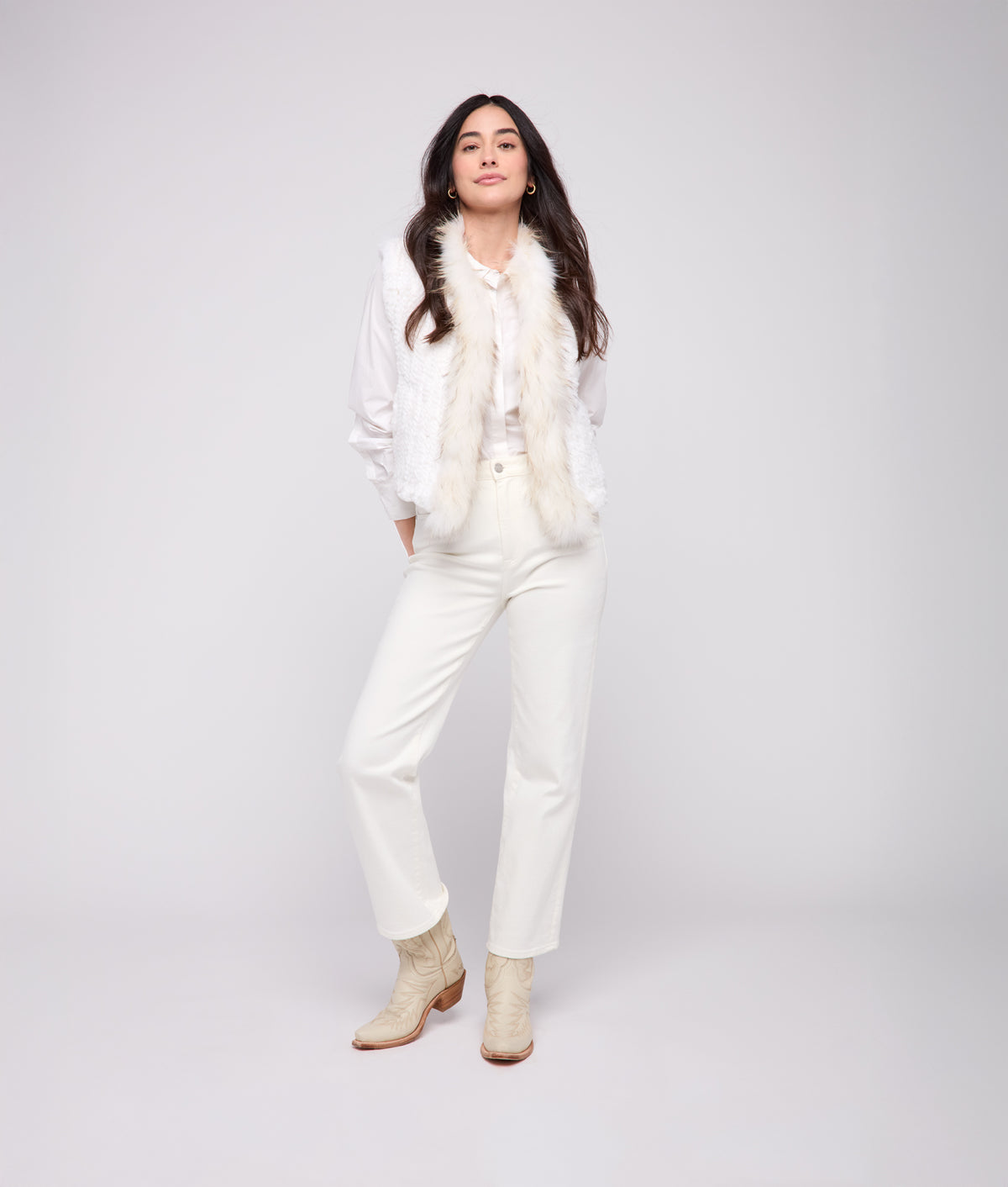 Elysian Fur Vest :: White 2