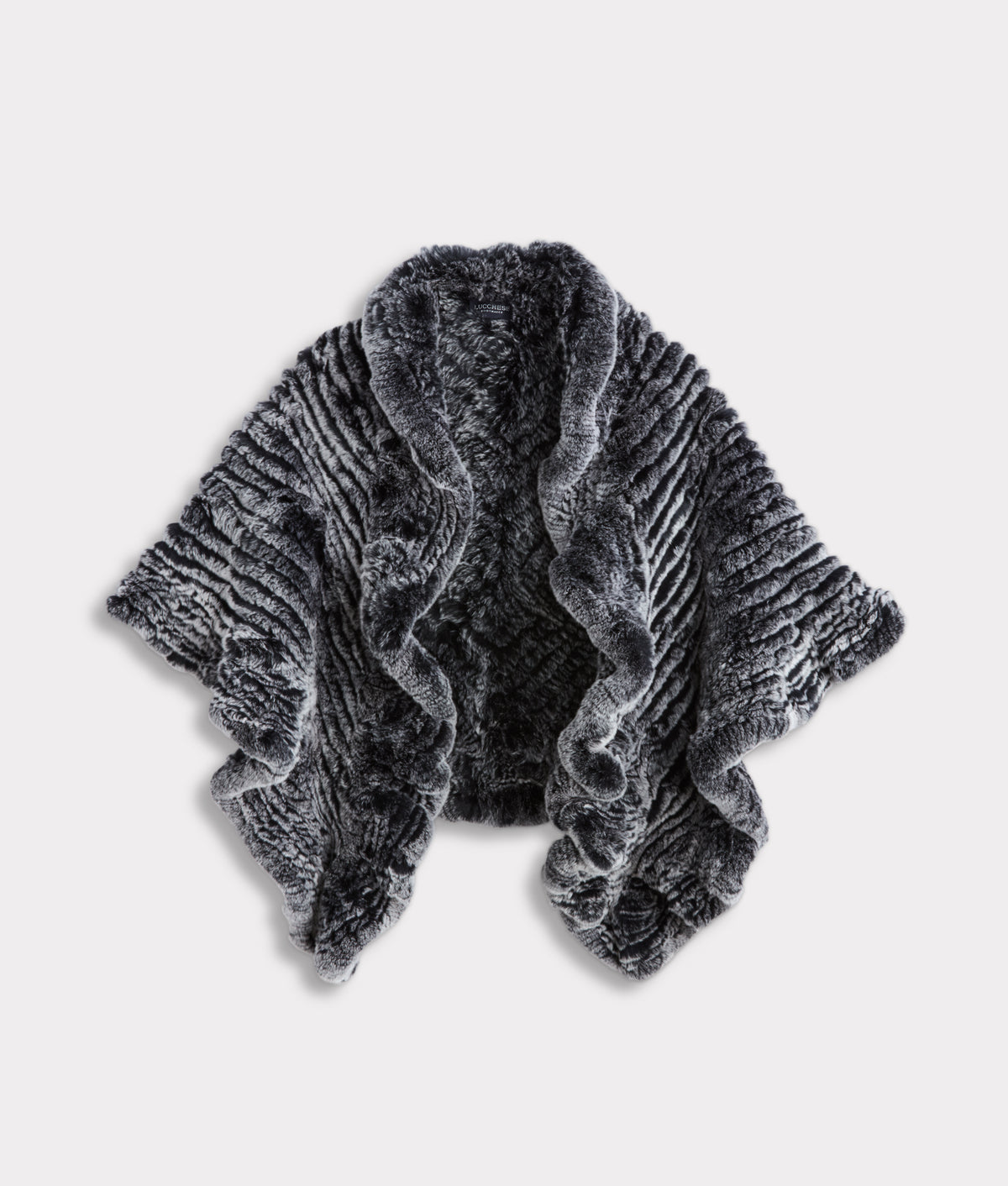 Ashley Fur Poncho :: Black 1