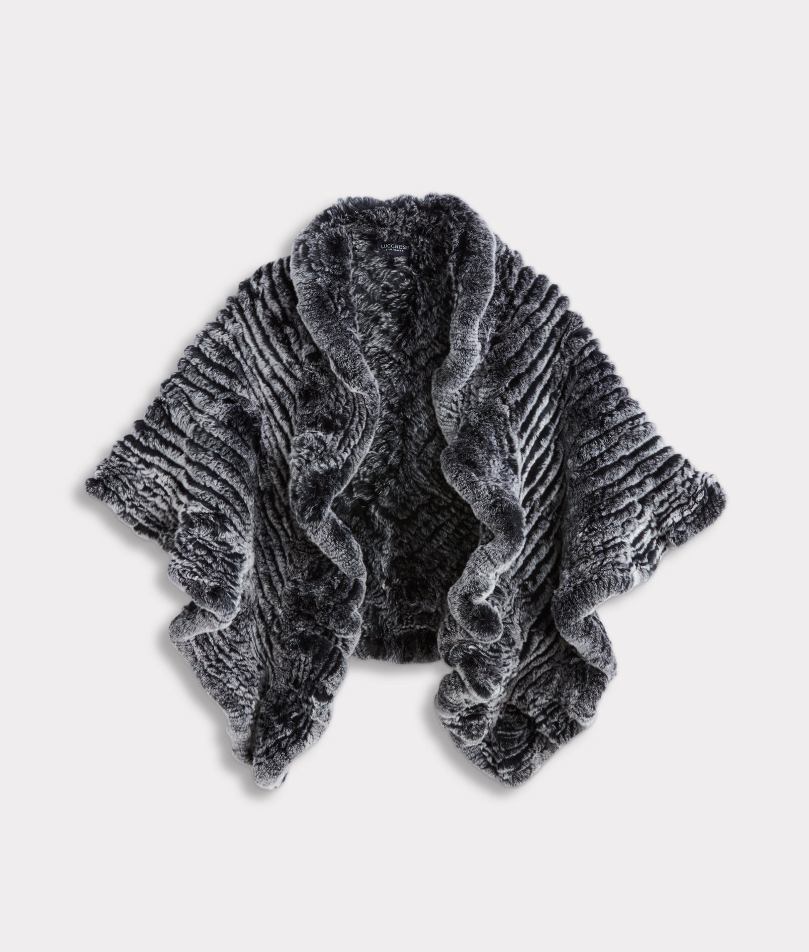 Ashley Fur Poncho :: Black
