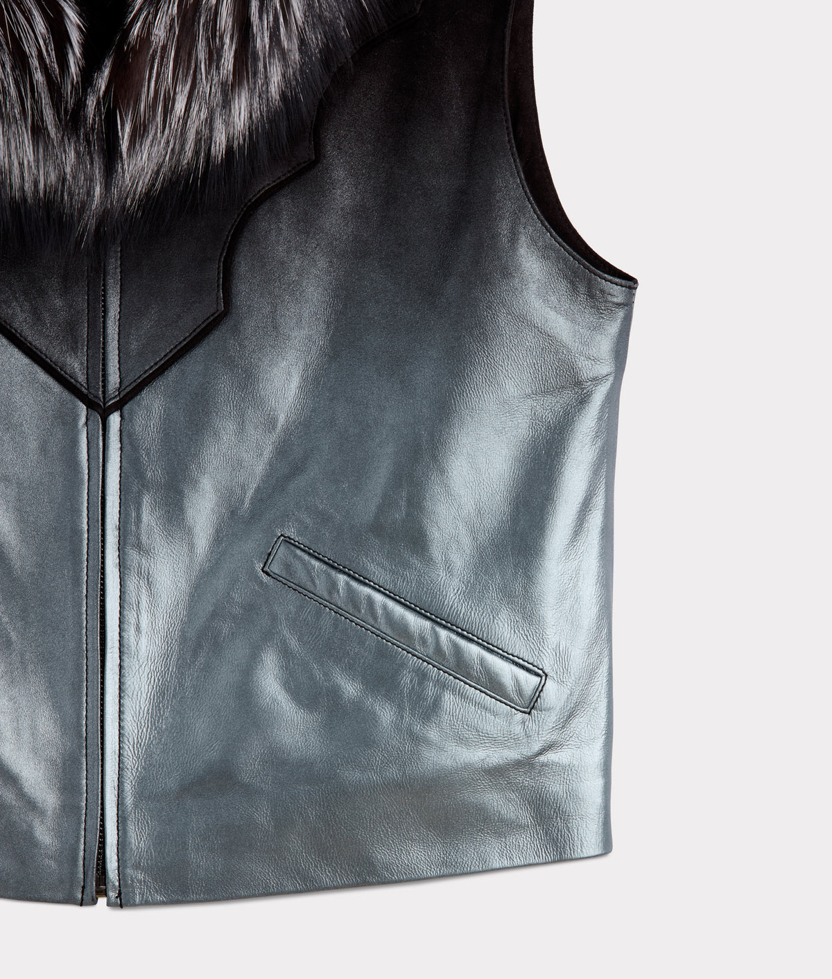 Duchess Of The Range Fur Vest :: Metallic Gradient 4