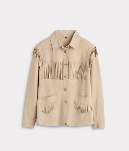 Olathe Fringe Jacket :: Sand