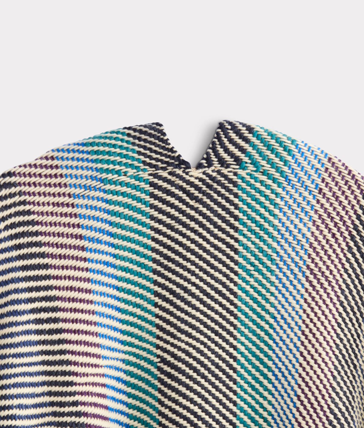 Aline Fringe Cape :: Striped Blue 4