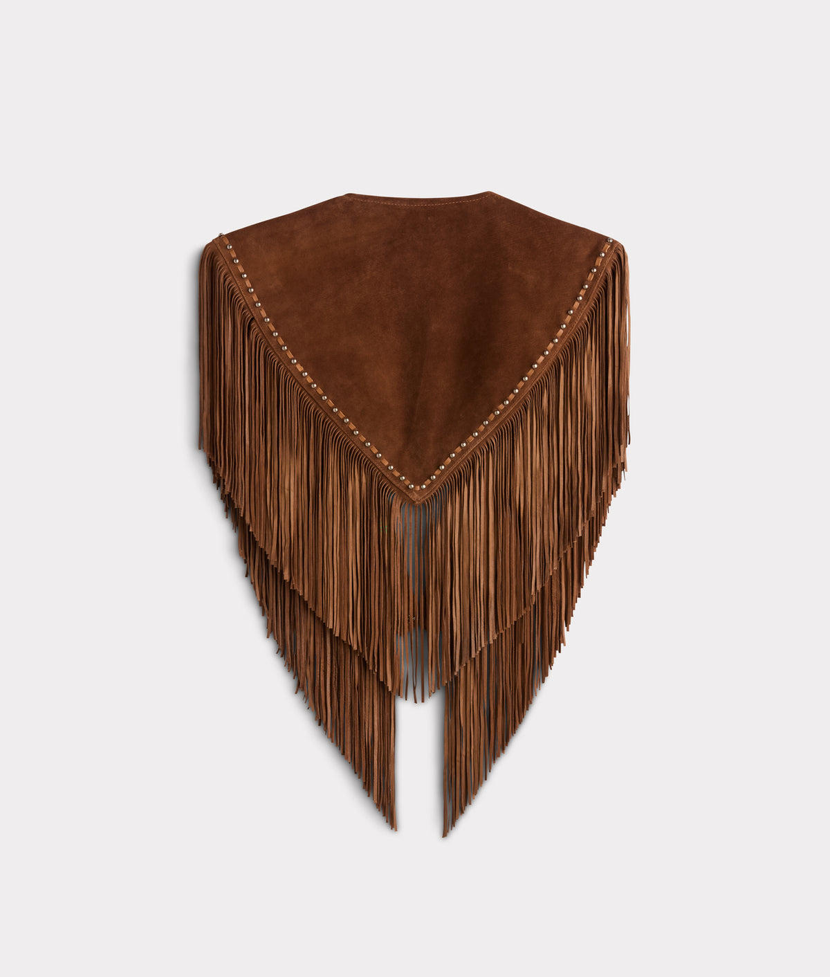 Sheila Beaded Fringe Cape :: Brown 2