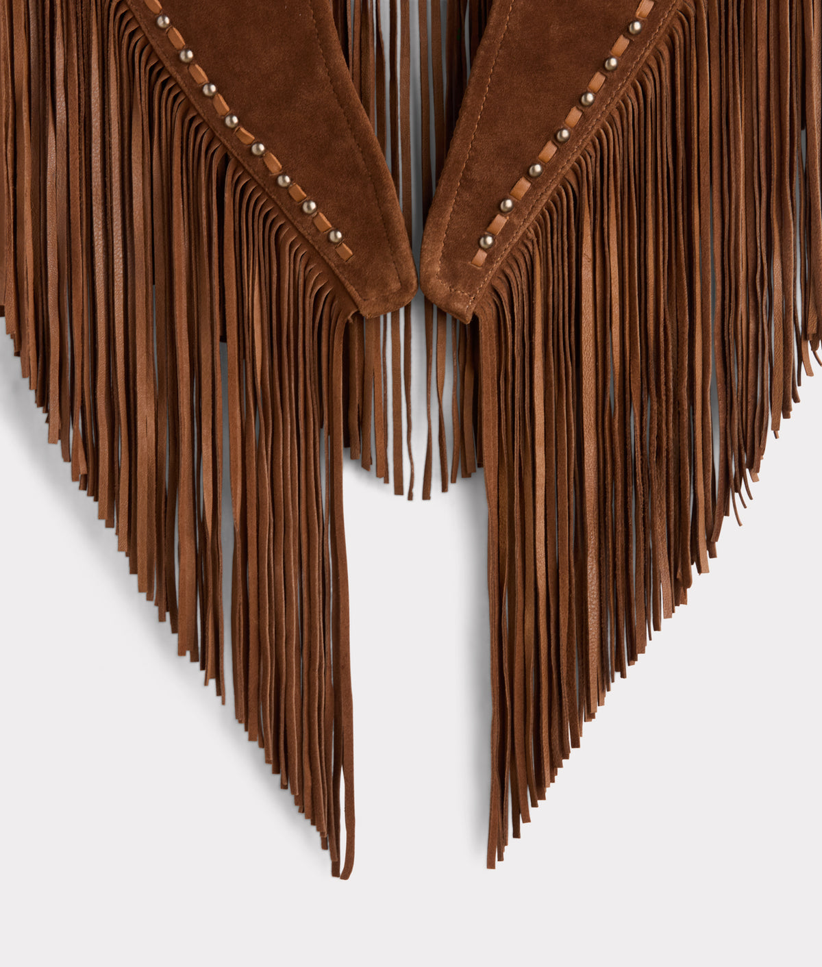 Sheila Beaded Fringe Cape :: Brown 6