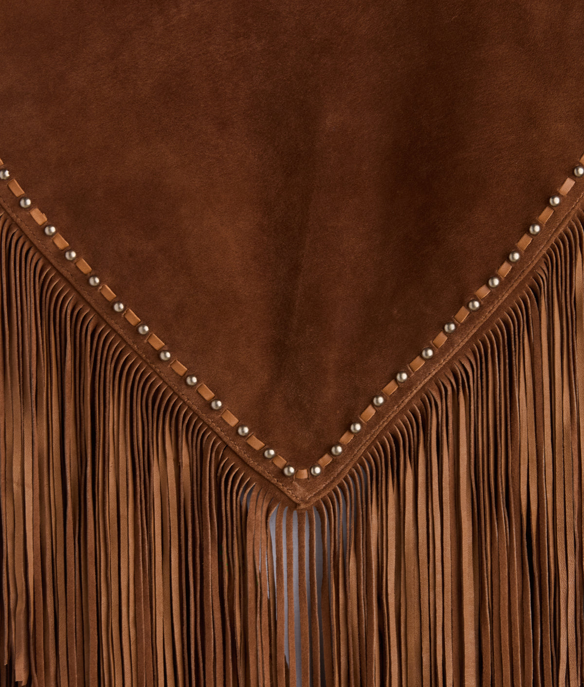 Sheila Beaded Fringe Cape :: Brown 7