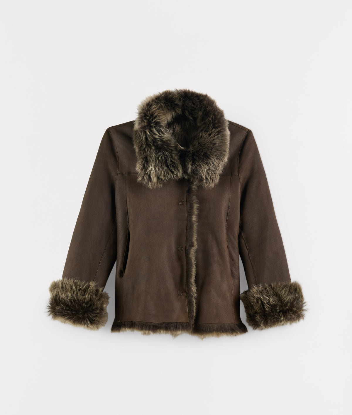 Beth Toscana Shearling Jacket :: Olive 4