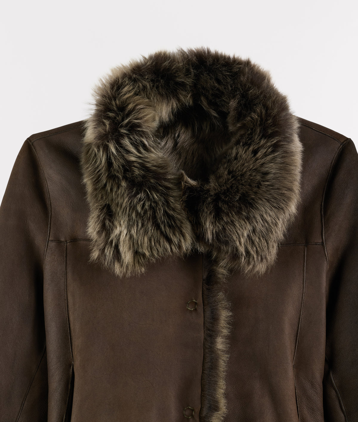 Beth Toscana Shearling Jacket :: Olive 14