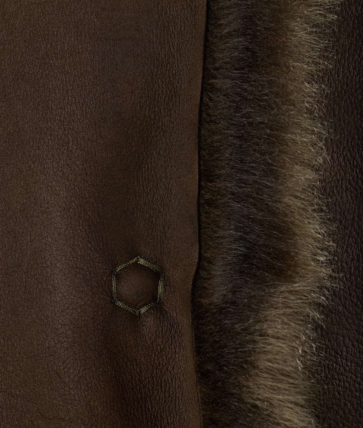 Beth Toscana Shearling Jacket :: Olive 16