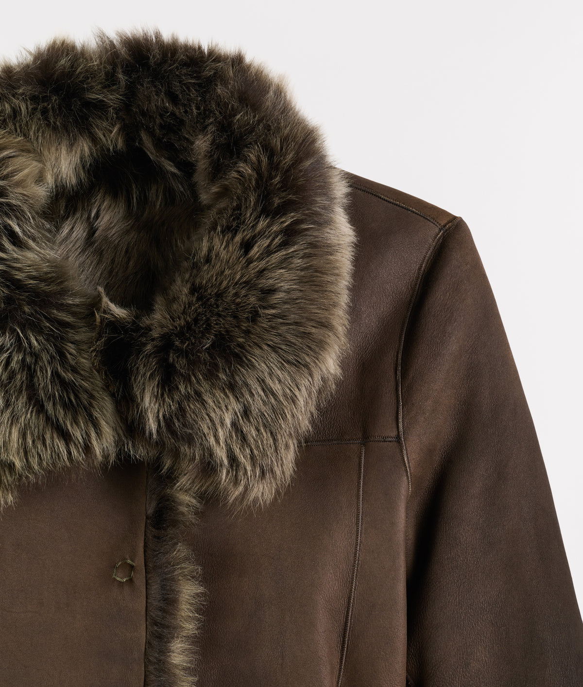 Beth Toscana Shearling Jacket :: Olive 12