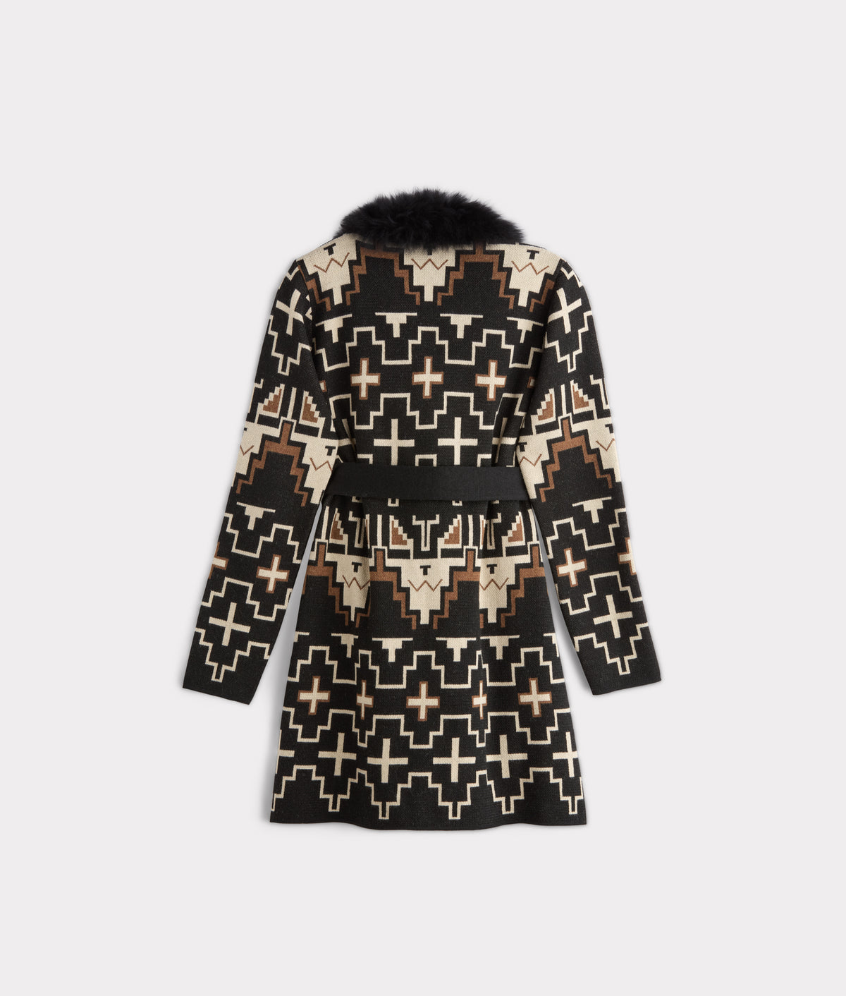 Sweater 3/4 With Fur :: Black/White 3