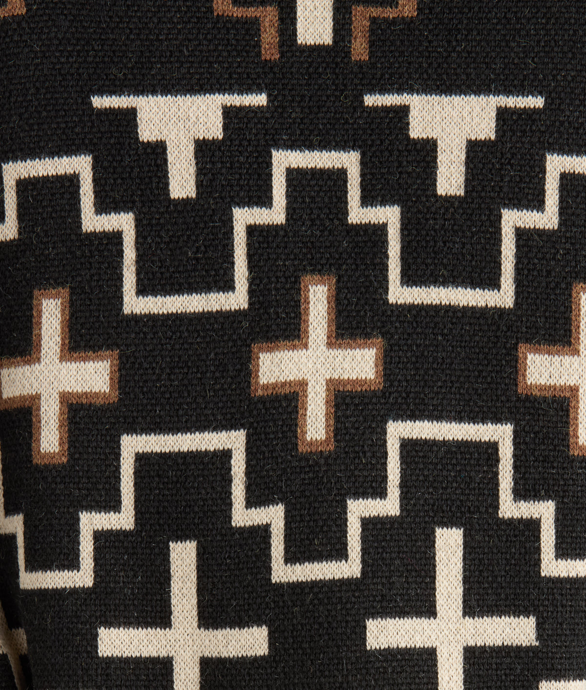Sweater 3/4 With Fur :: Black/White 16